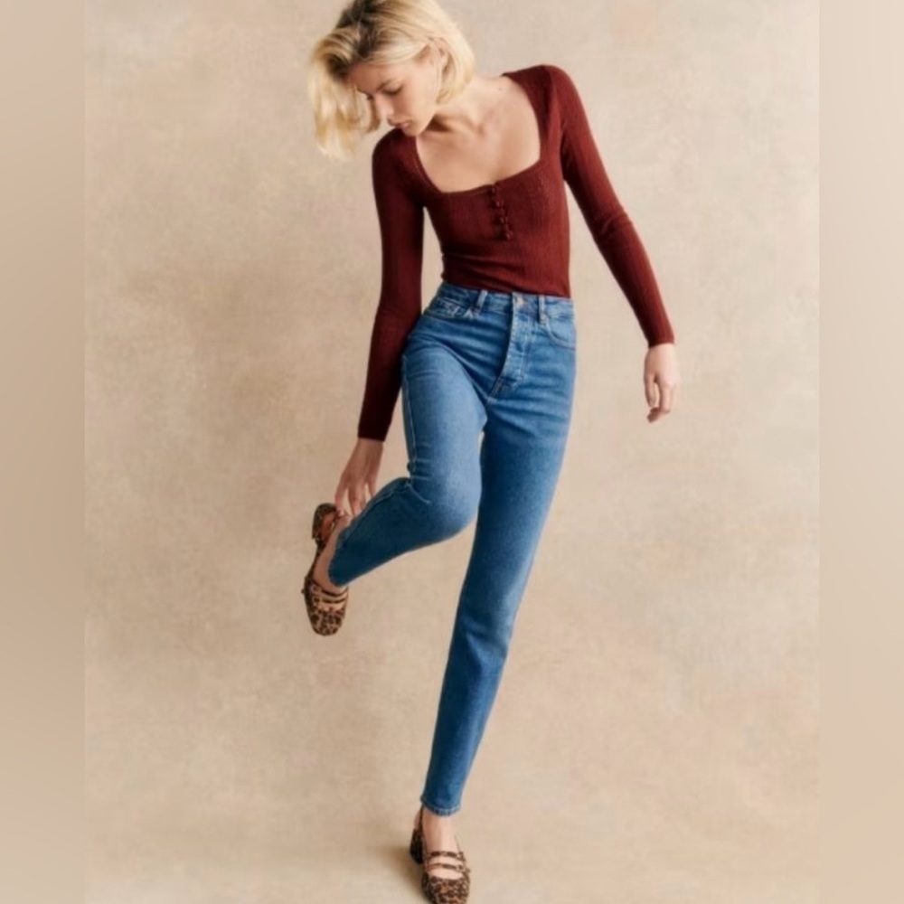 Sezane Brut Sexy Jeans button fly women’s 28